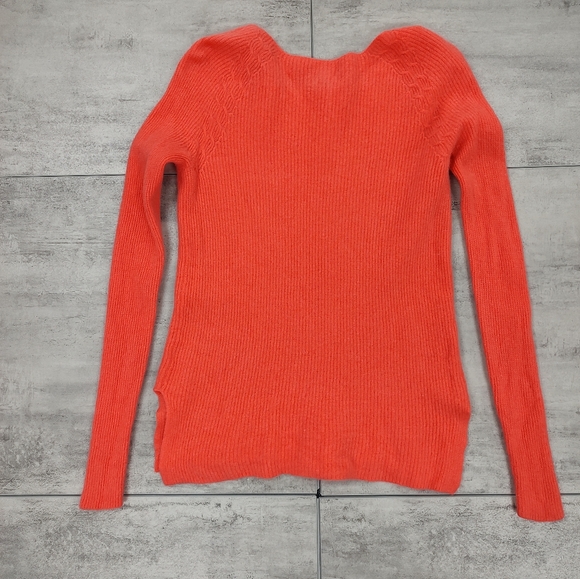 Lord & Taylor Women's Orange 100% Cashmere Long Sleeve Sweater Size Small - Picture 6 of 8